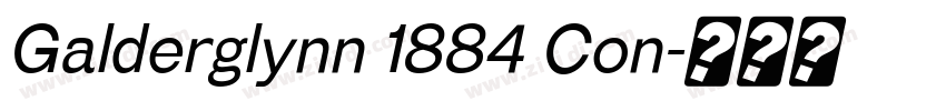 Galderglynn 1884 Con字体转换